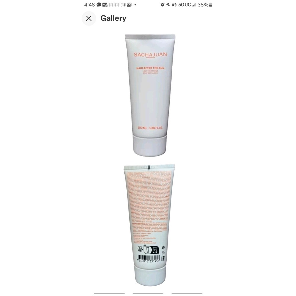 NEW Sachajuan Hair After the Sun Treatment Deep Conditioner 3.38oz 100mL
